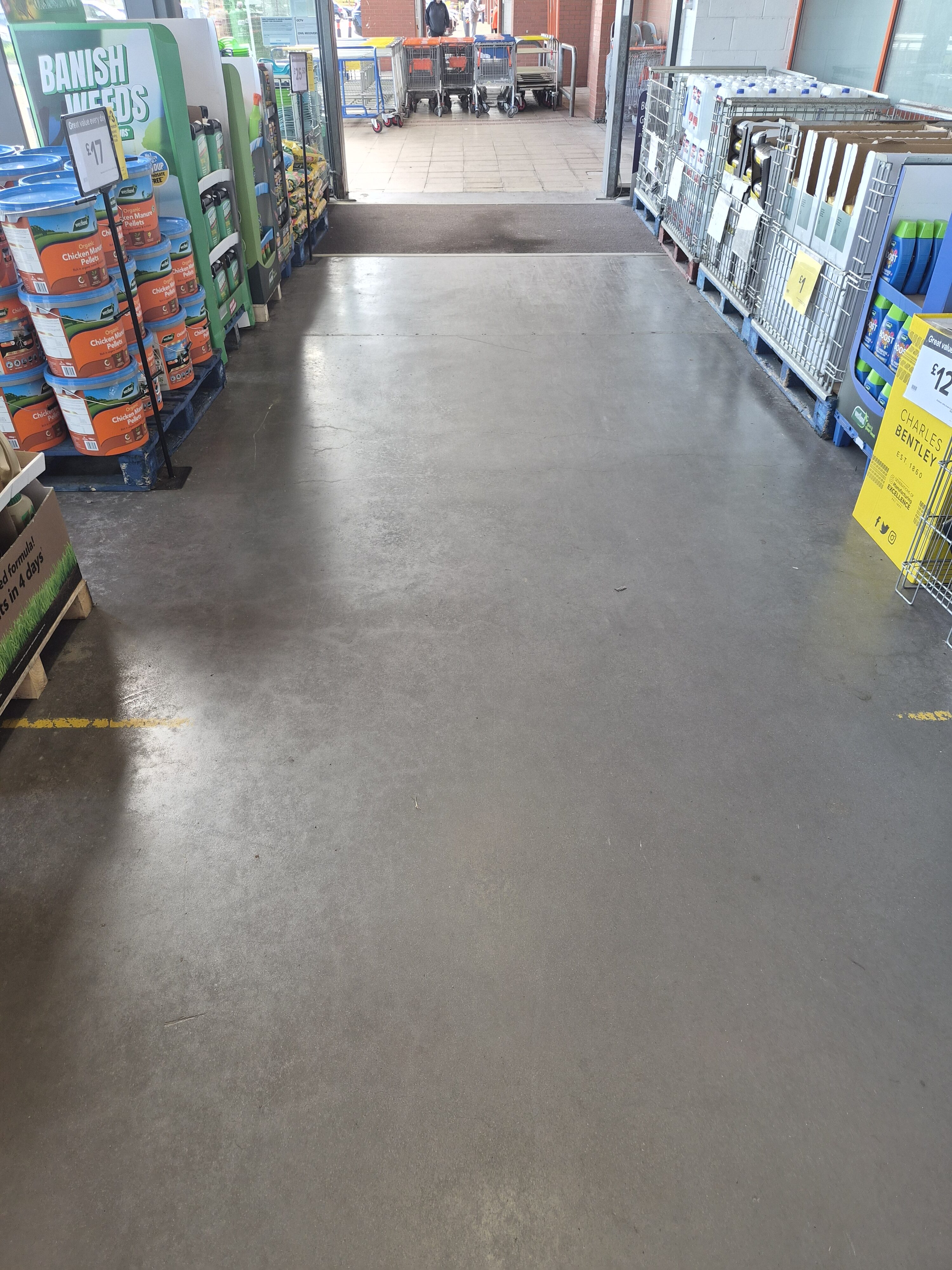 Anti slip surface to create traction when floor becomes wet
